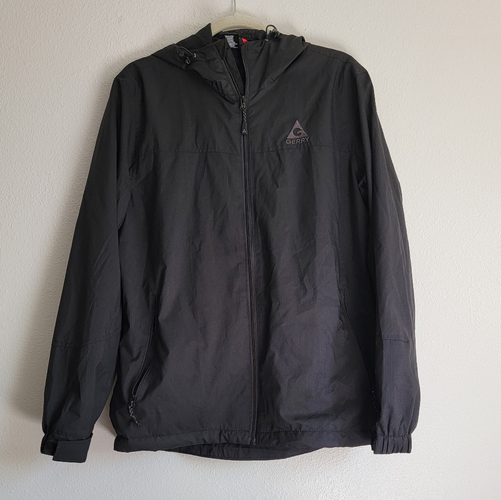 Gerry Men's Black Hooded Lightweight Jacket